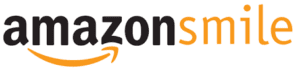 A black and orange logo for amazon smile.