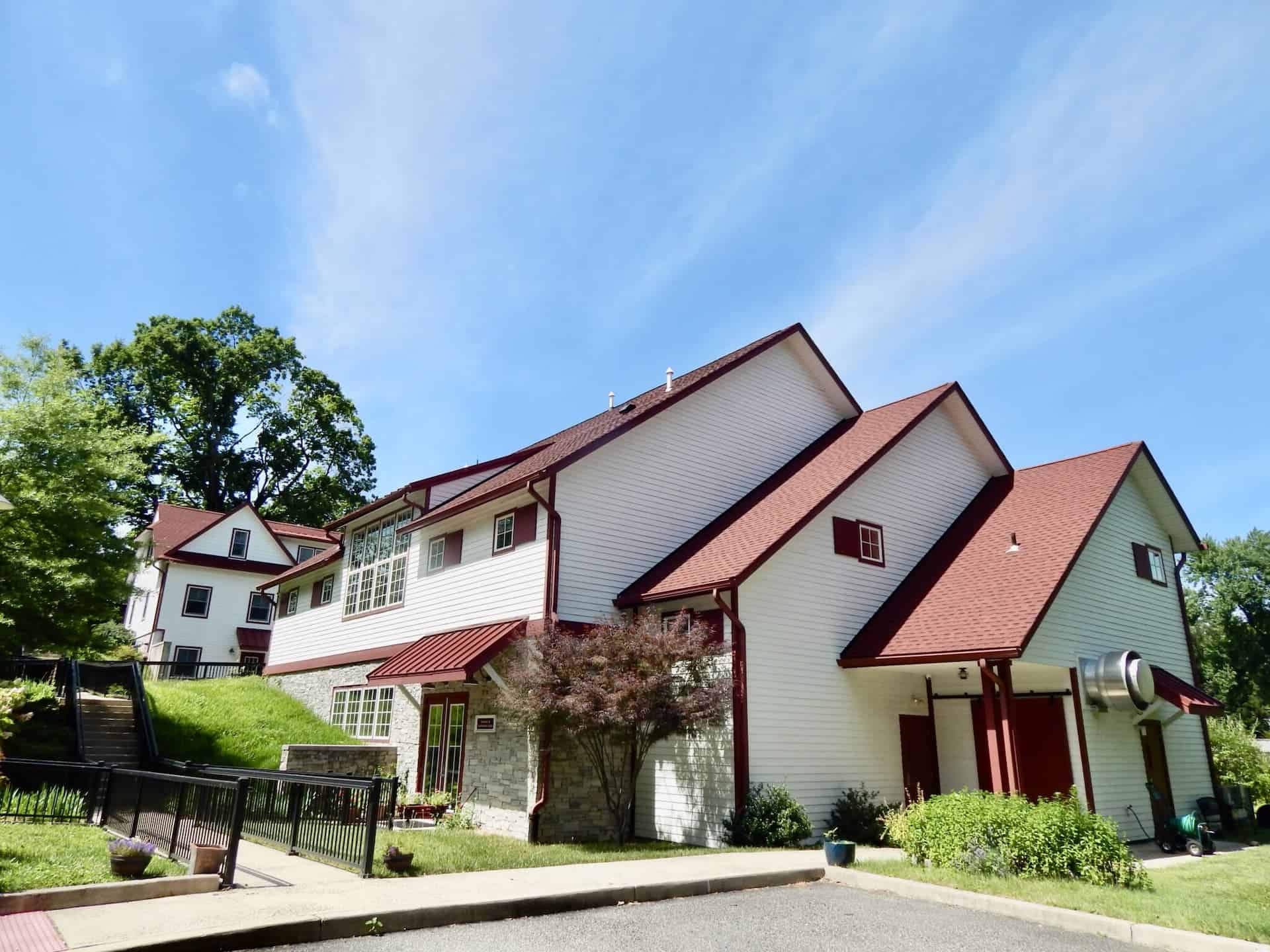 Education and conference center at Cranaleith Spiritual Center with spacious meeting rooms and natural light.