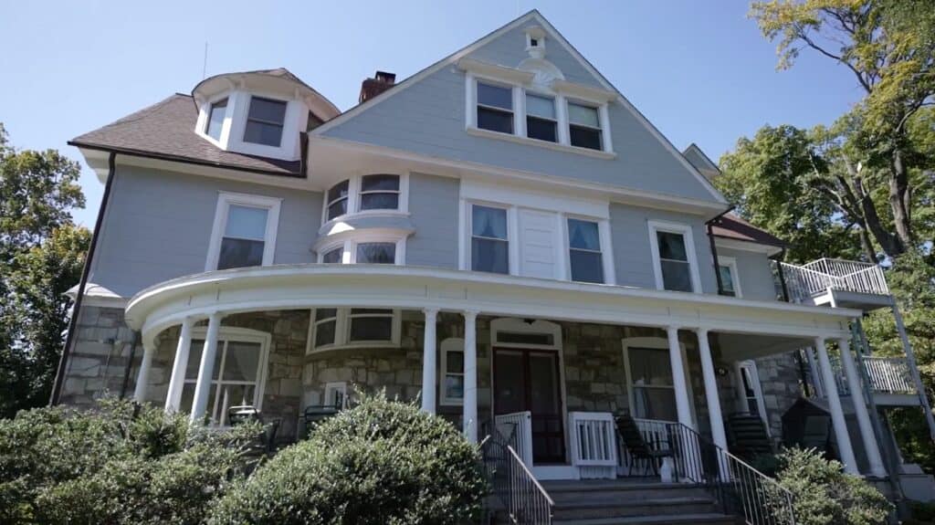 The historic house from the back.