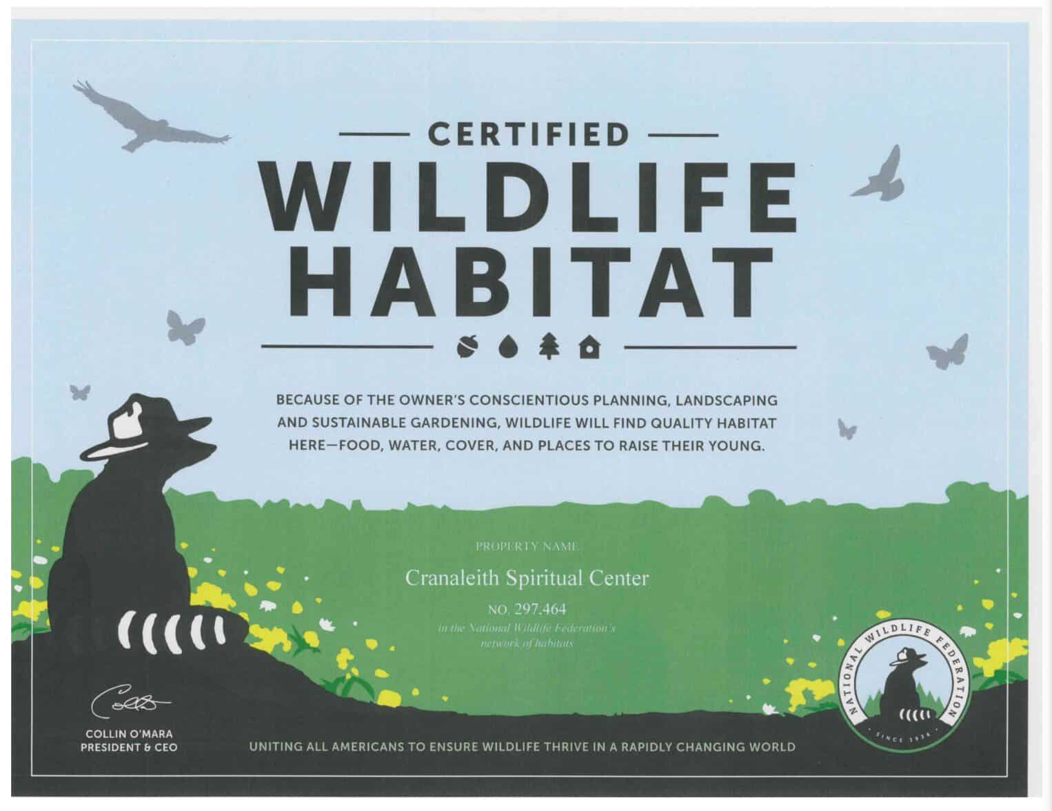 habitat certificate